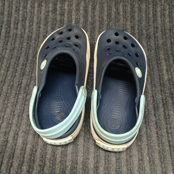 Crocs Classic Kids Clog Waterproof Sandals Blue - Picture 3 of 6